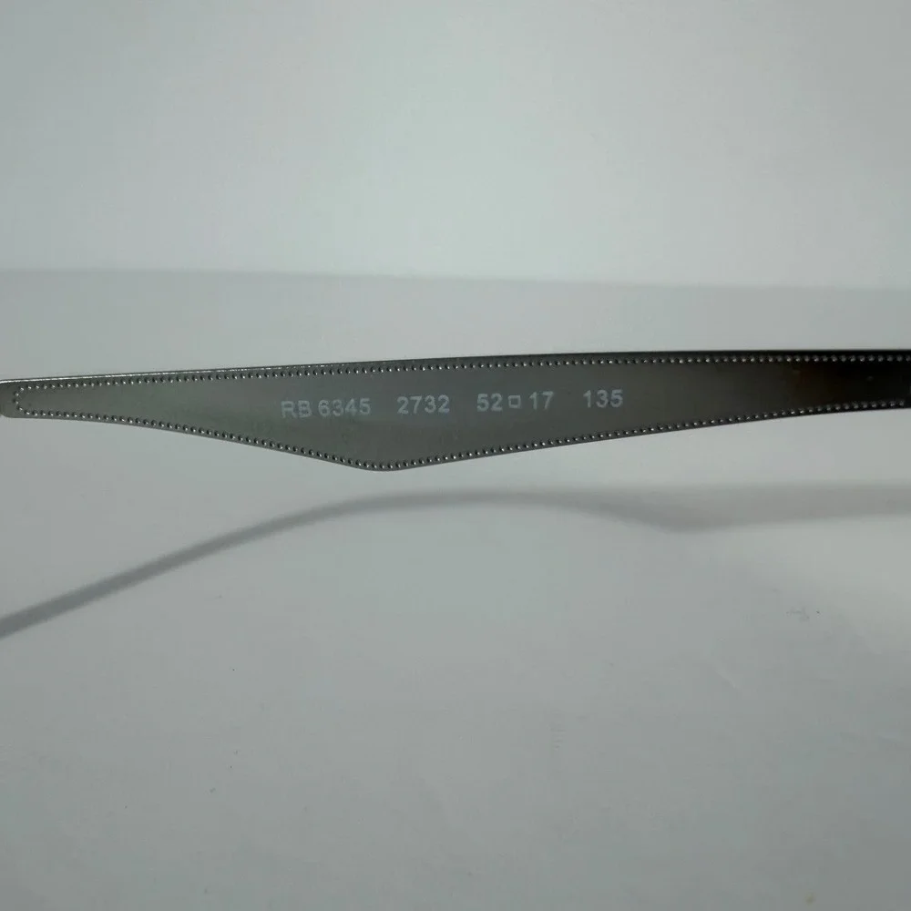Ray-Ban RB6345 2732 Brown Silver Semi-Rimless Cat Eye Optical Frames 52-17-135